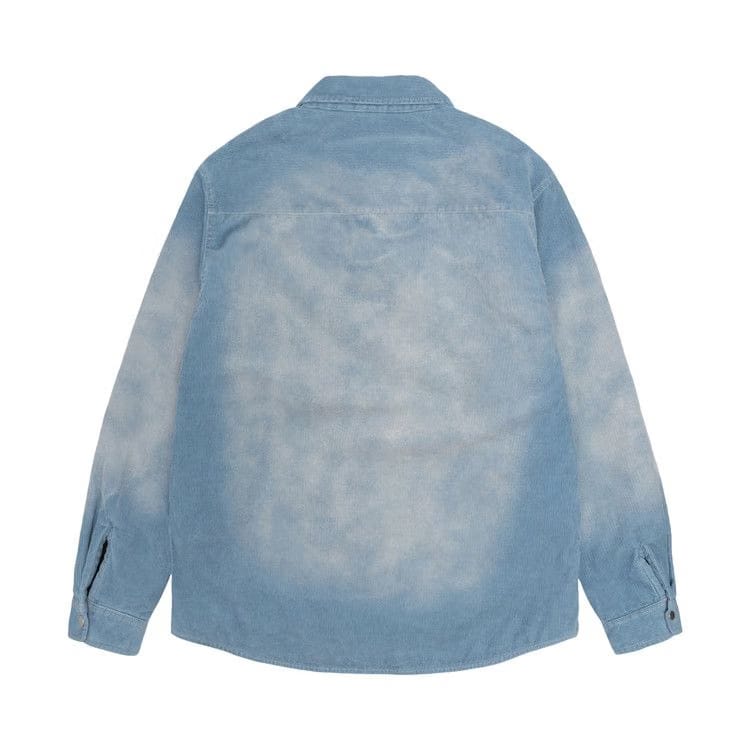 Stussy Faded Corduroy Overshirt Denim Blue