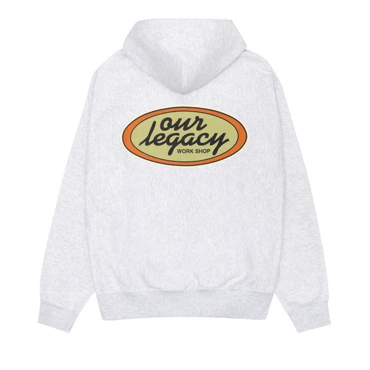 Stussy x Our Legacy Work Shop Oval Zip Hoodie Ash Heather