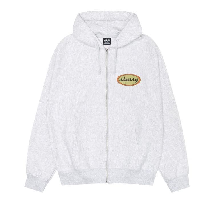 Stussy x Our Legacy Work Shop Oval Zip Hoodie Ash Heather