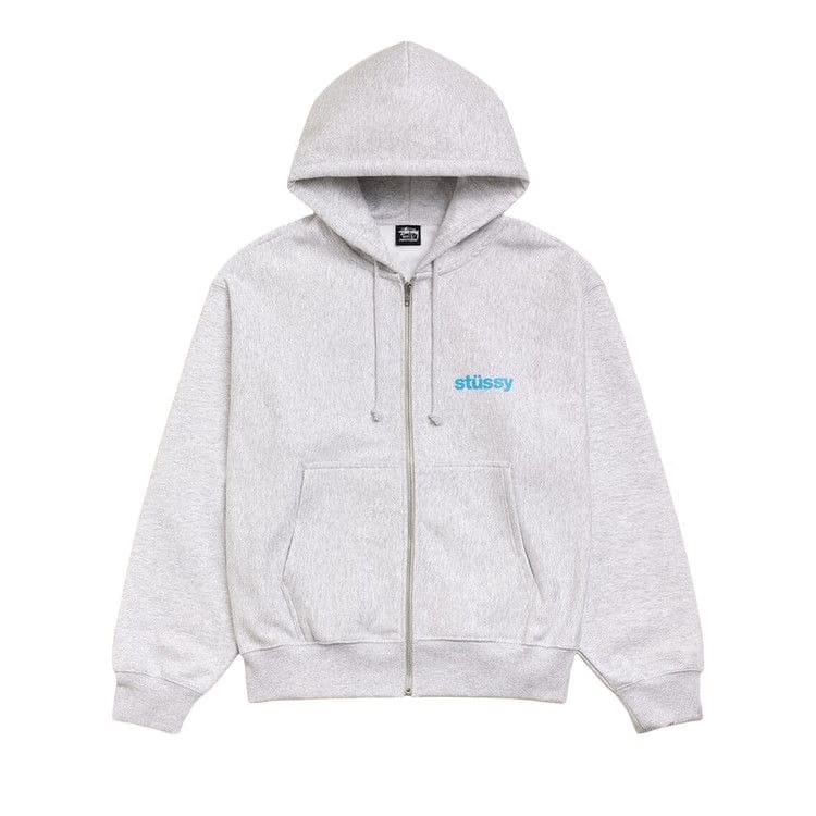 Stussy Built Tough Zip Hoodie Ash Heather