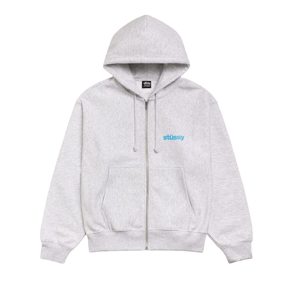 Stussy Built Tough Zip Hoodie Ash Heather