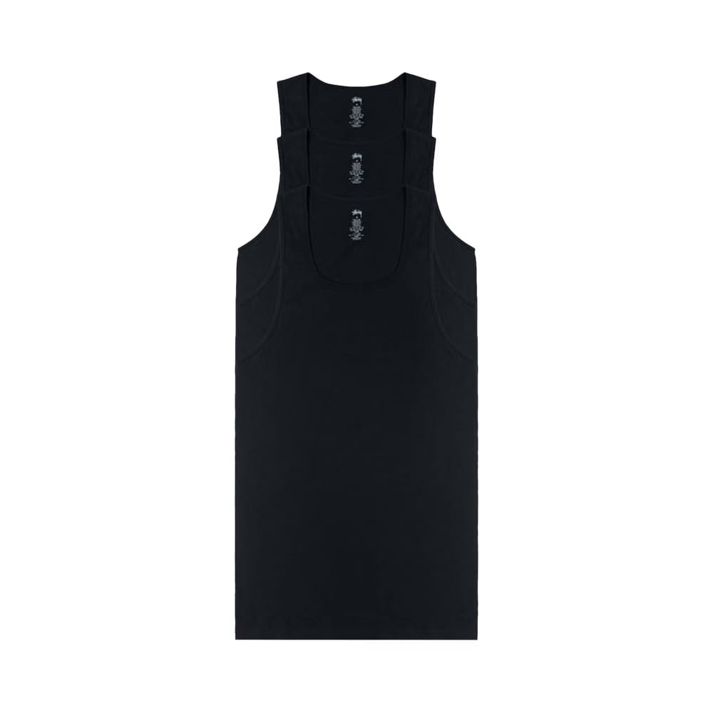 Stussy Ribbed Tank - 3 Pack Black