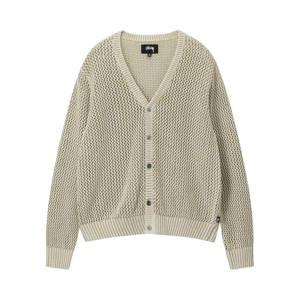 Stussy Loose Gauge Cardigan Natural