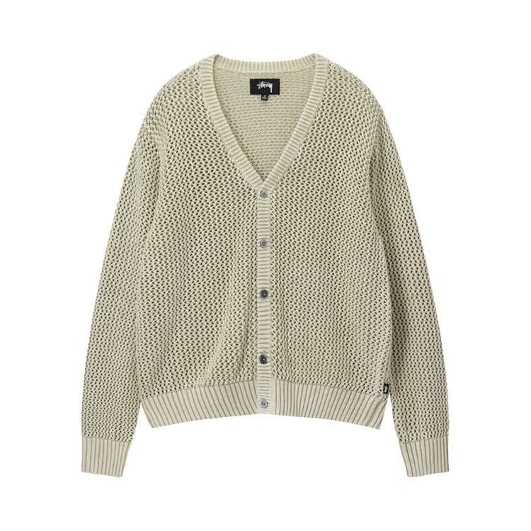 Stussy Loose Gauge Cardigan Natural