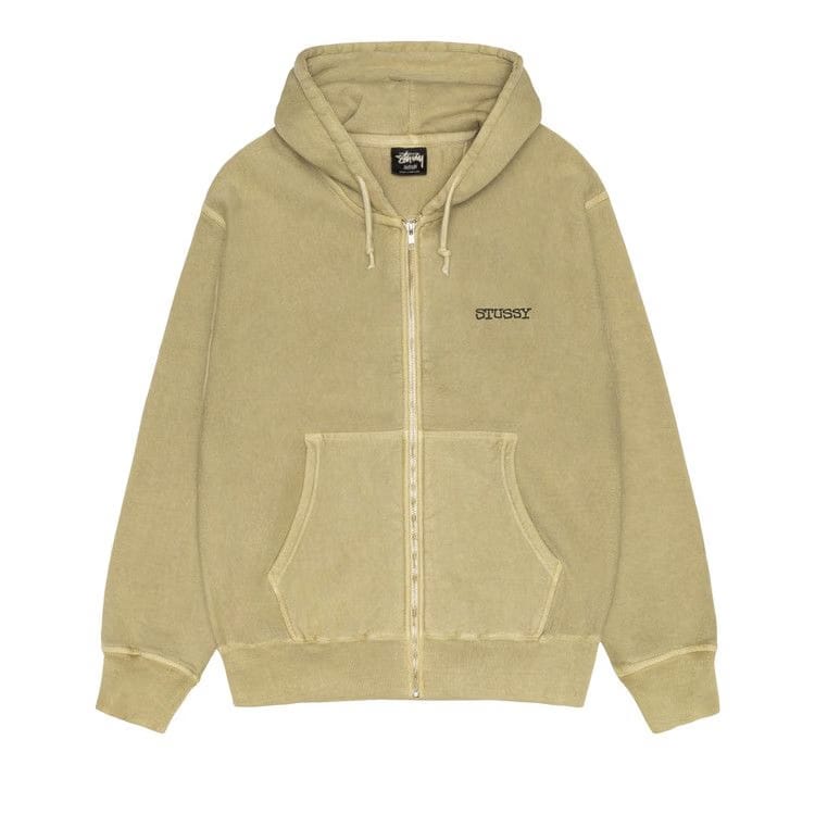 Stussy Jumbo Zip Hoodie Pigment Dyed Elm