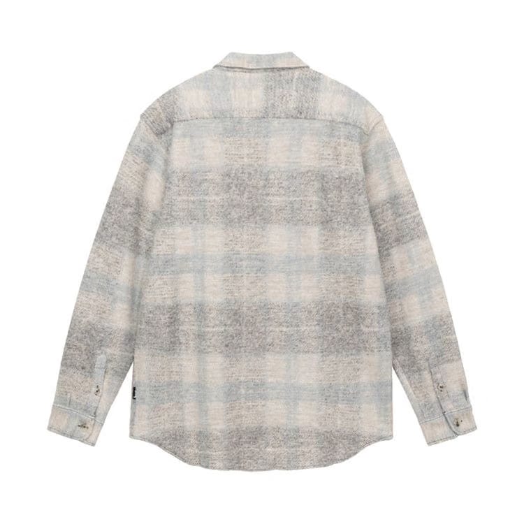 Stussy Plaid Knit Shirt Grey