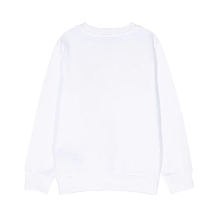Balmain Kids Logo Printed Crewneck Sweatshirt White