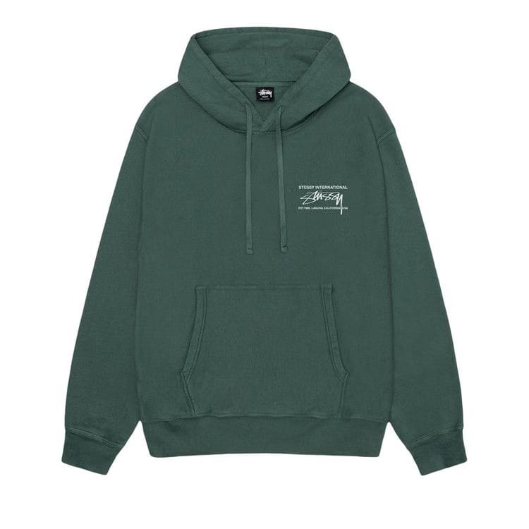 Stussy Smooth International Hoodie Pigment Dyed Forest