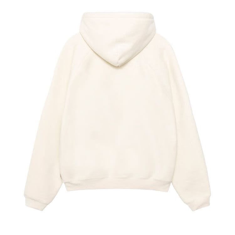 Stussy Fleece Raglan Zip Hoodie Natural