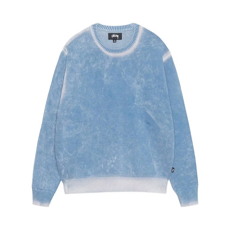 Stussy Faded Knit Crew Blue
