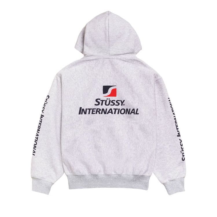 Stussy International Zip Hoodie Ash Heather