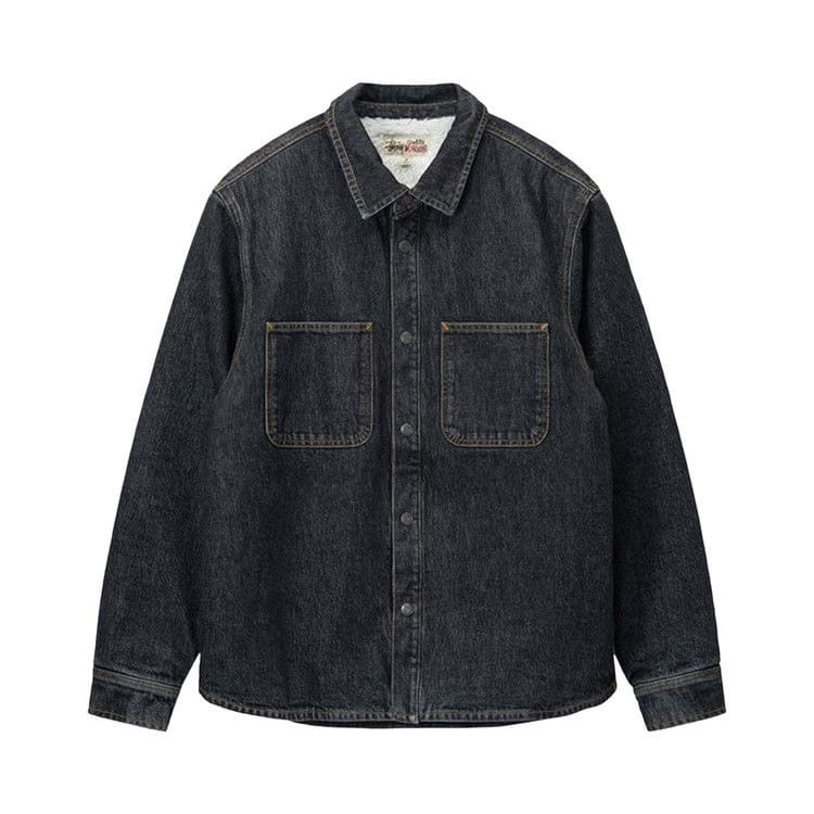 Stussy Sherpa Lined Denim Shirt Black