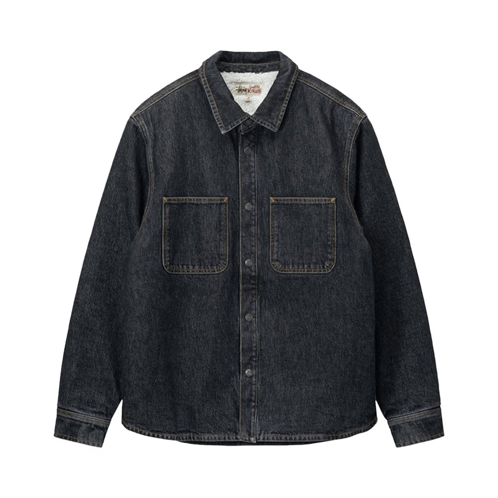 Stussy Sherpa Lined Denim Shirt Black