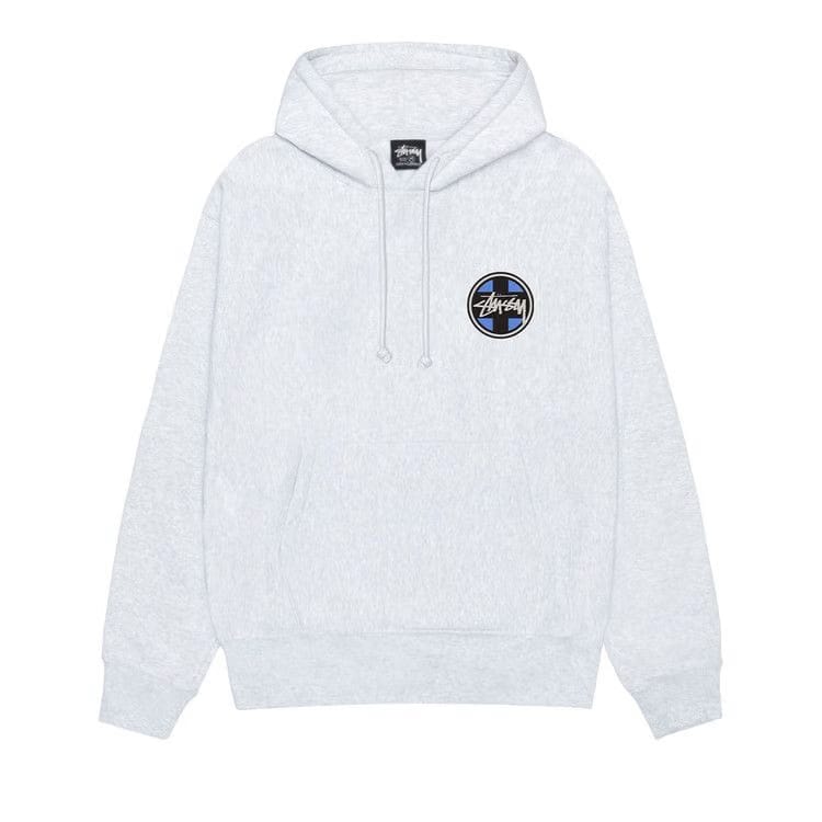 Stussy Cross Dot Hoodie Ash Heather