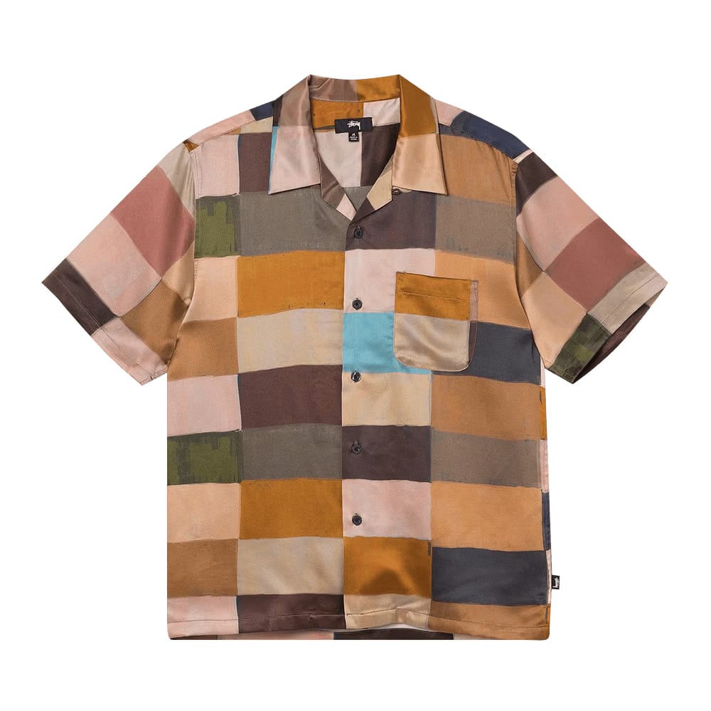 Stussy Painted Check Silk Shirt Multicolor