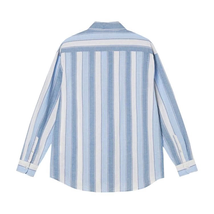 Stussy Wide Striped Shirt Blue Stripe