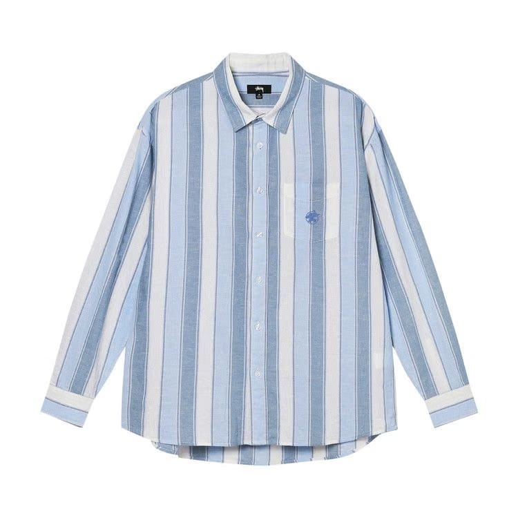 Stussy Wide Striped Shirt Blue Stripe