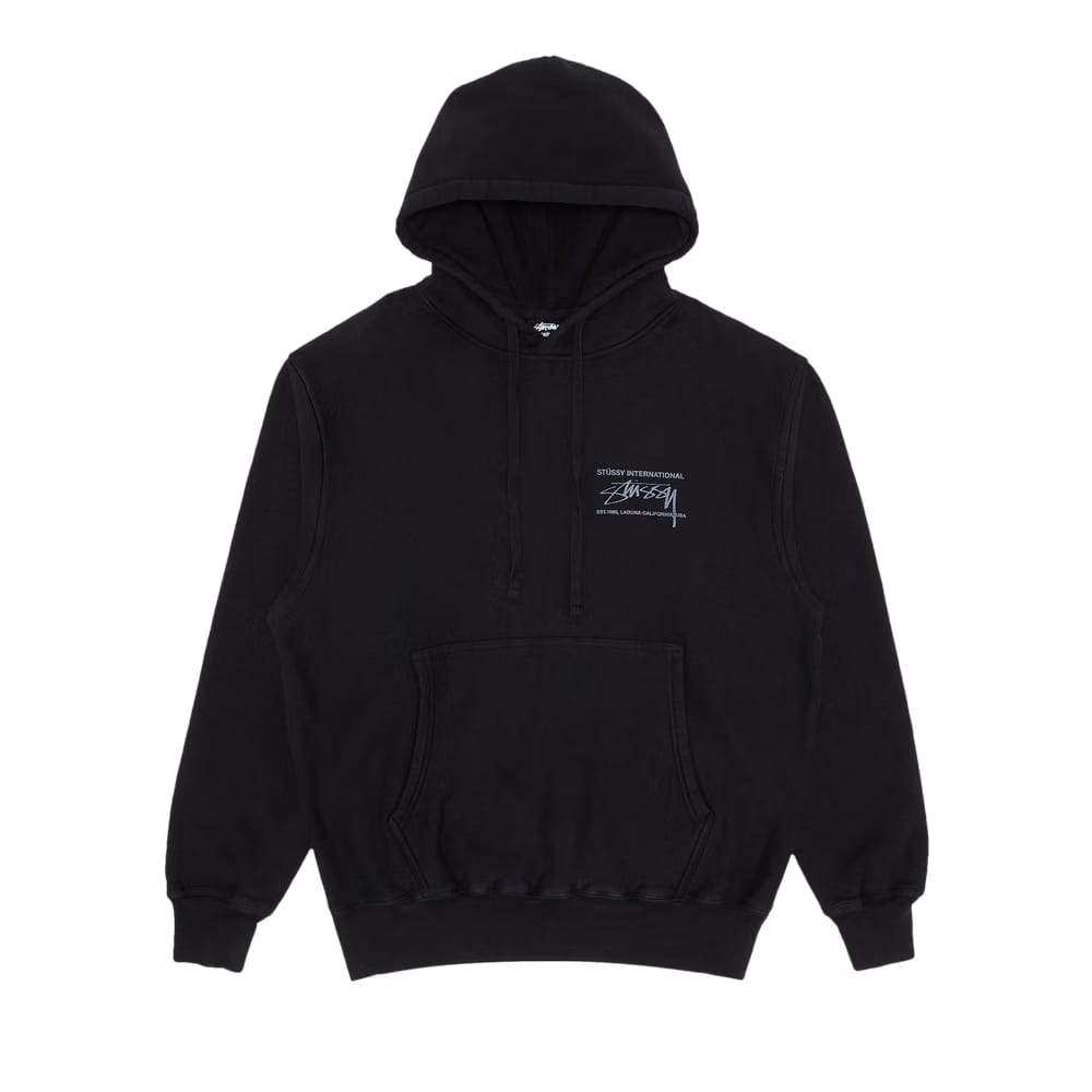 Stussy Smooth International Hoodie Pigment Dyed Black