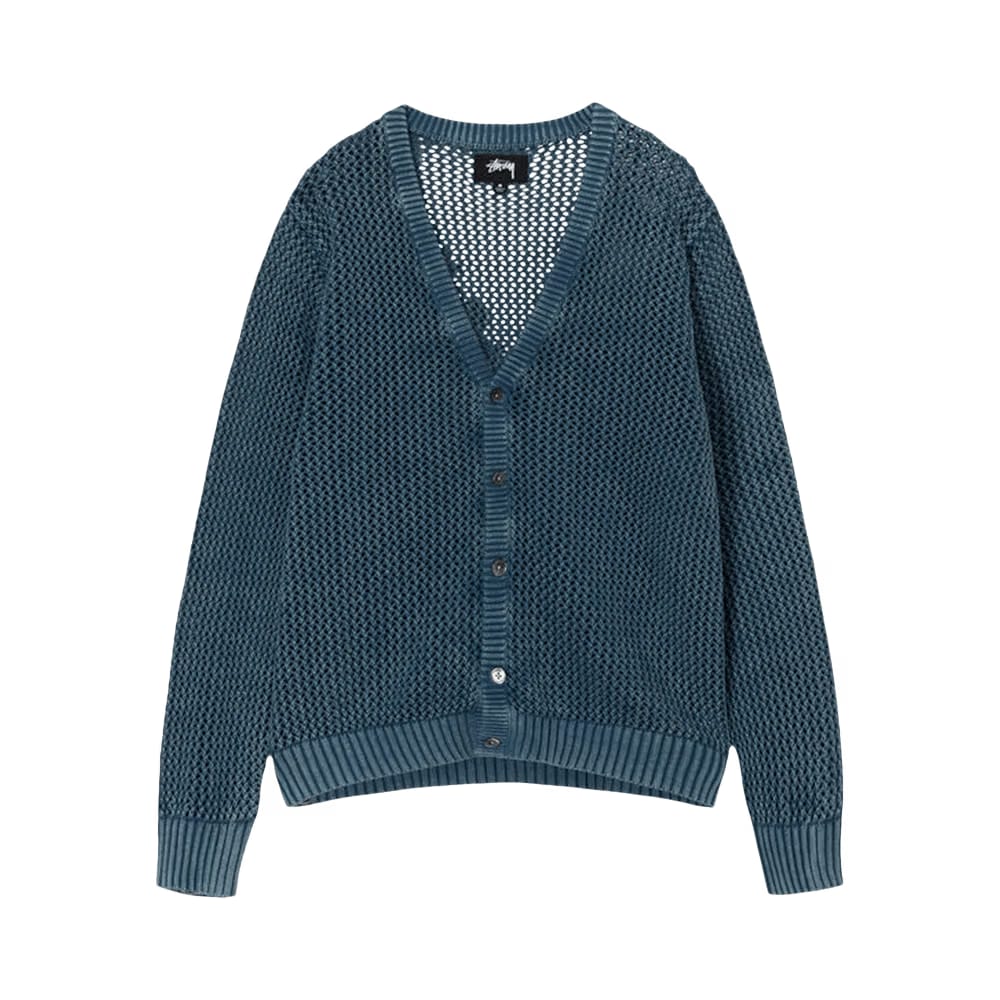 Stussy Loose Gauge Cardigan Blue