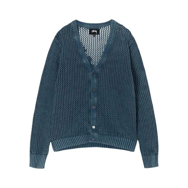Stussy Loose Gauge Cardigan Blue