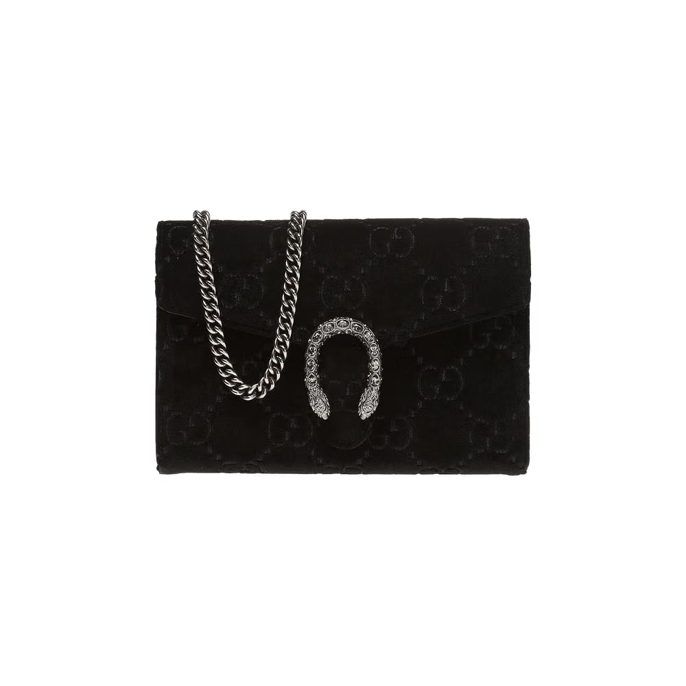 Gucci Dionysus Velvet Shoulder Bag Black