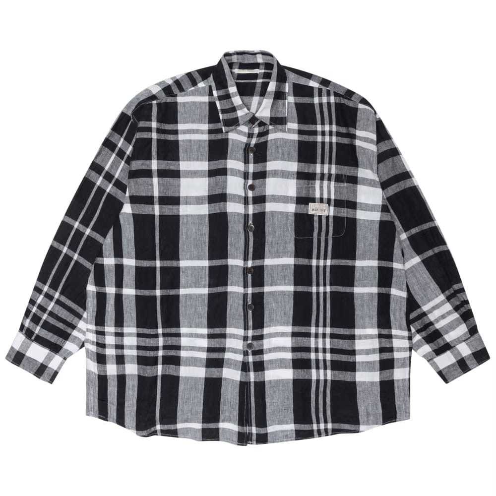 Stussy x Our Legacy Work Shop Borrowed Shirt Bold Check Linen