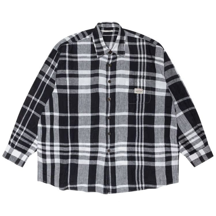 Stussy x Our Legacy Work Shop Borrowed Shirt Bold Check Linen
