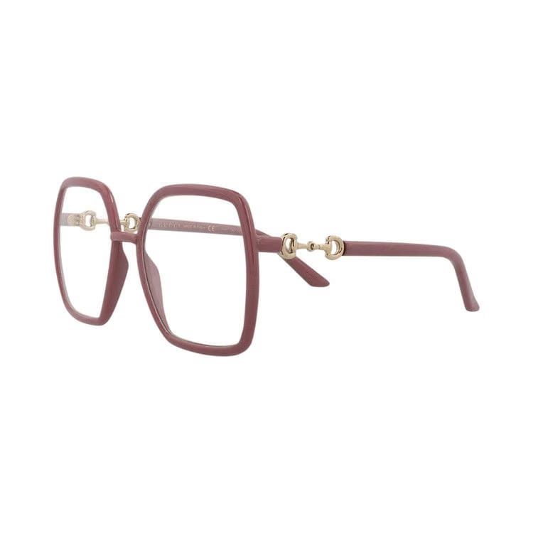 Gucci Geometric Eyeglasses Pink/Transparent