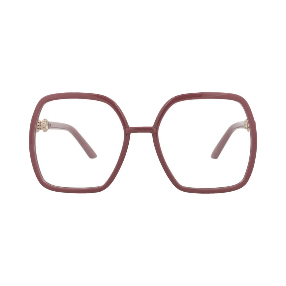 Gucci Geometric Eyeglasses Pink/Transparent