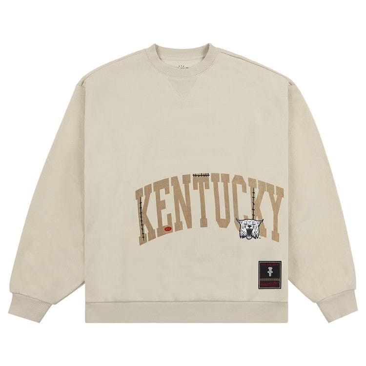Cactus Jack by Travis Scott x Mitchell & Ness University Of Kentucky Crewneck Tan