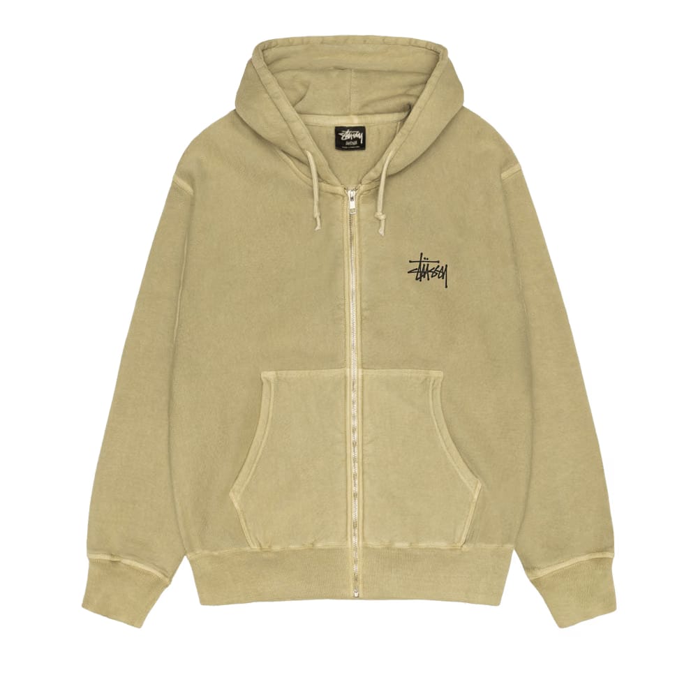 Stussy Basic Zip Hoodie Pigment Dyed Elm