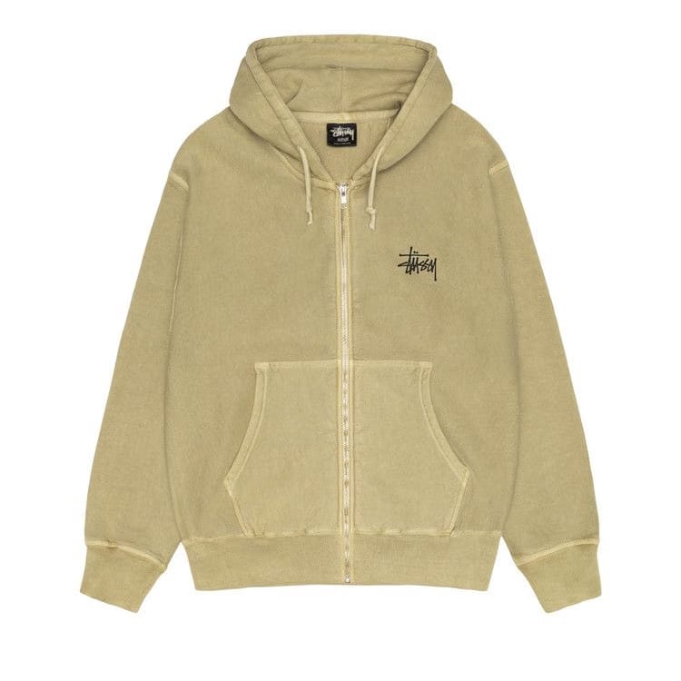 Stussy Basic Zip Hoodie Pigment Dyed Elm