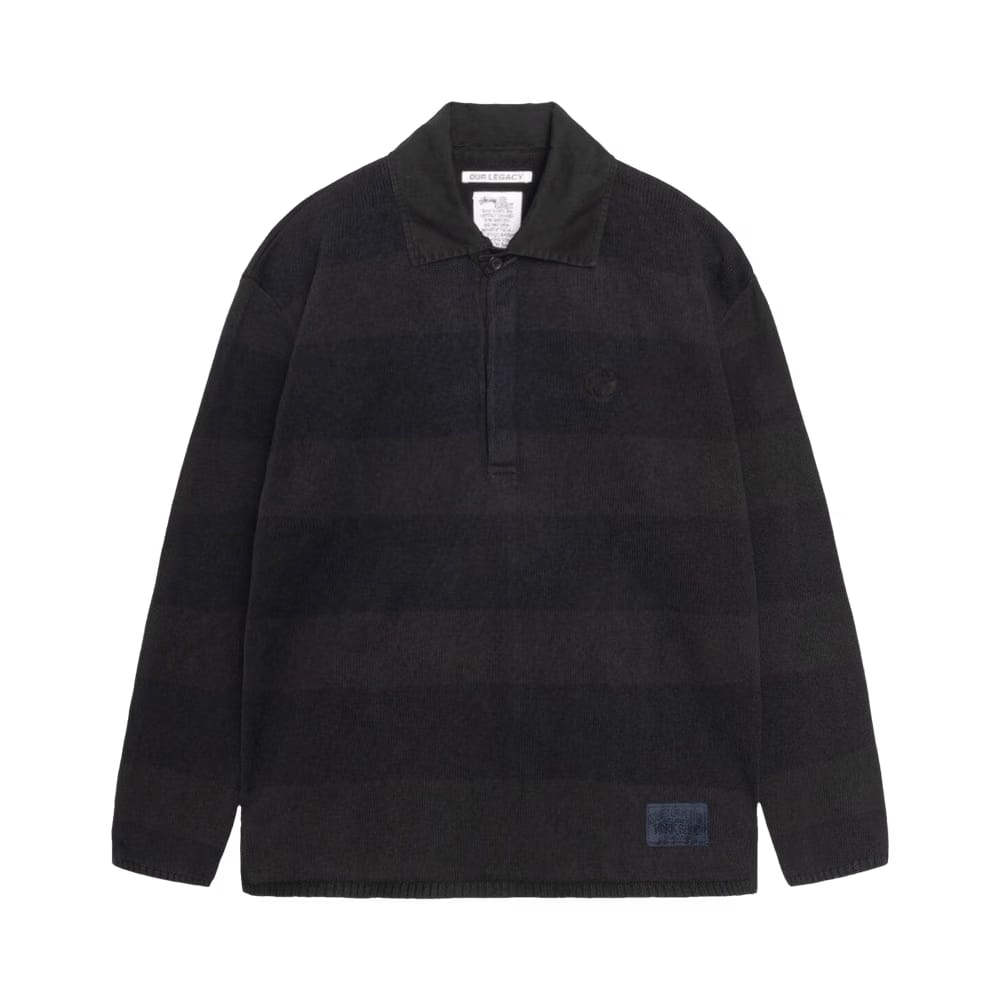 Stussy x Our Legacy Work Shop Rugby Mud Overdye Stripe