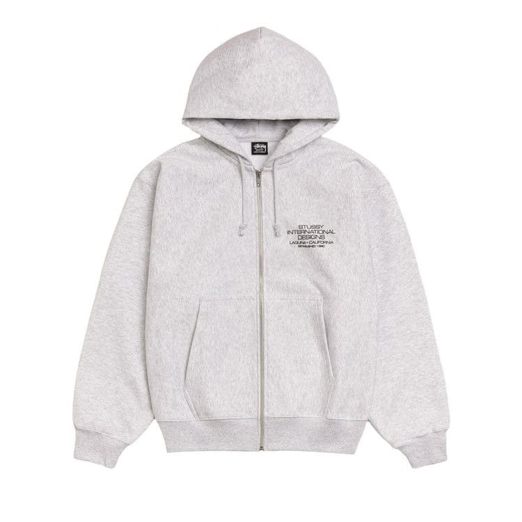 Stussy International Designs Zip Hoodie Ash Heather