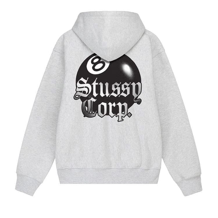 Stussy 8 Ball Corp. Hoodie Ash Heather