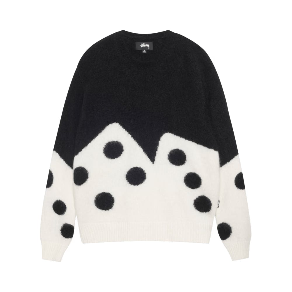 Stussy Dice Fuzzy Crew Black