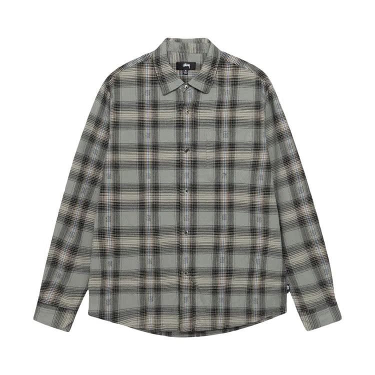 Stussy Motif Plaid Shirt Grey