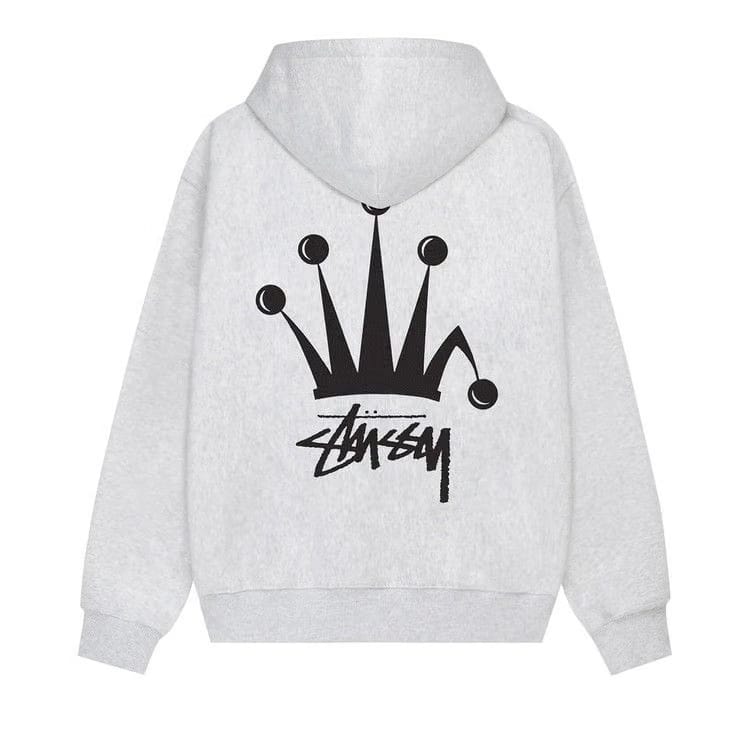 Stussy Regal Crown Zip Hoodie Ash Heather