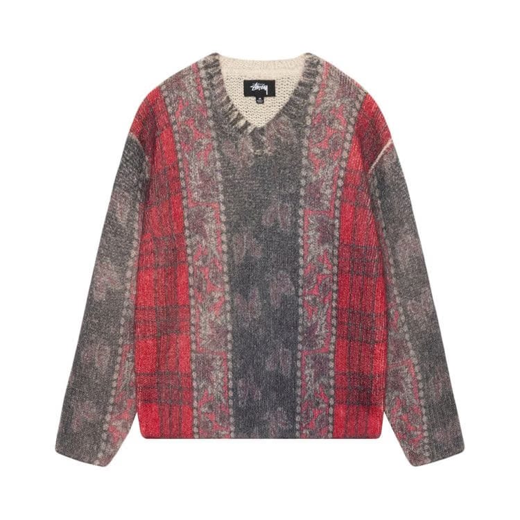Stussy Mixed Print Alpaca Sweater Multicolor
