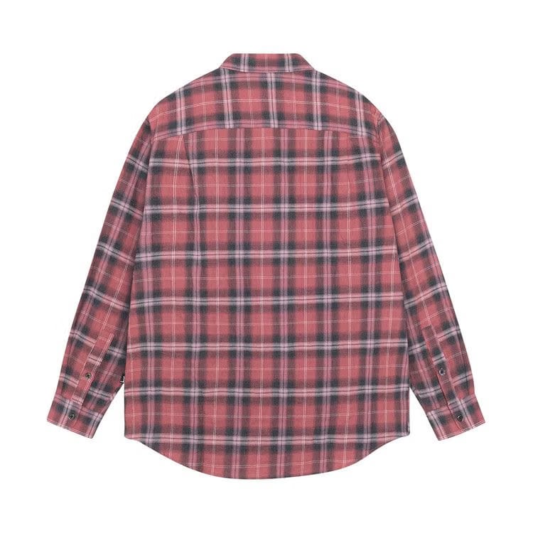 Stussy Beach Plaid Shirt Red