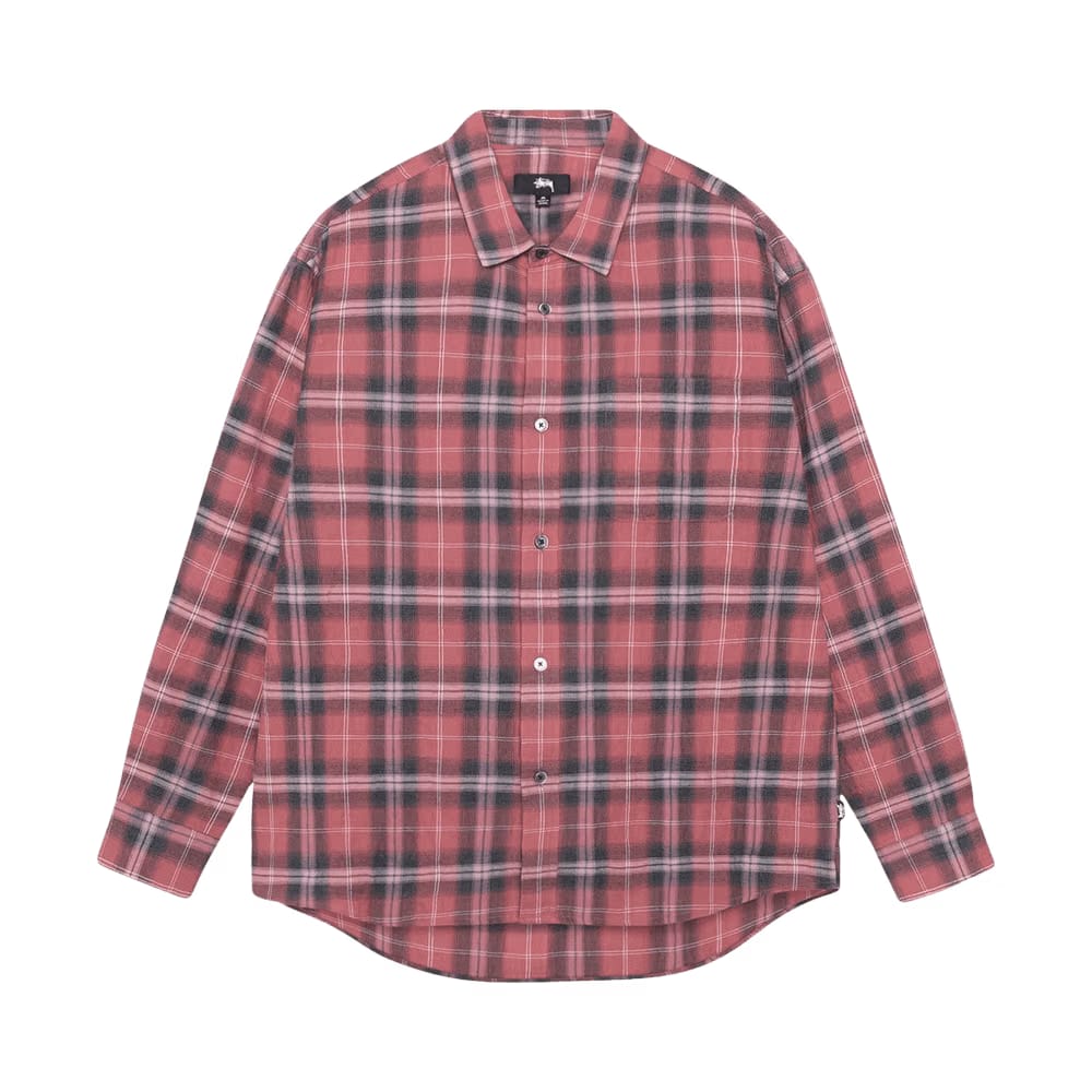 Stussy Beach Plaid Shirt Red