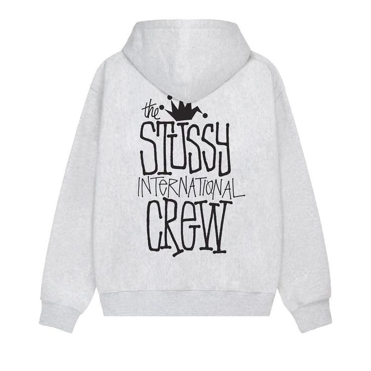 Stussy Crown International Hoodie Ash Heather