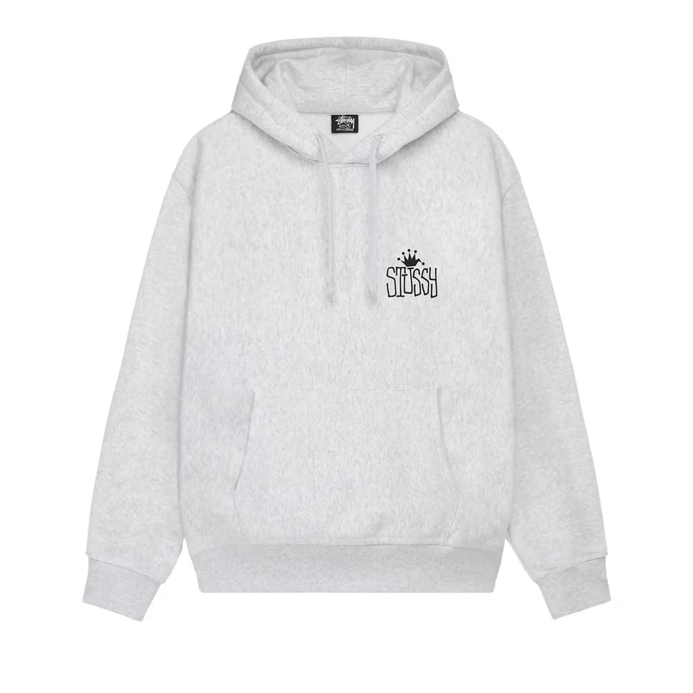 Stussy Crown International Hoodie Ash Heather