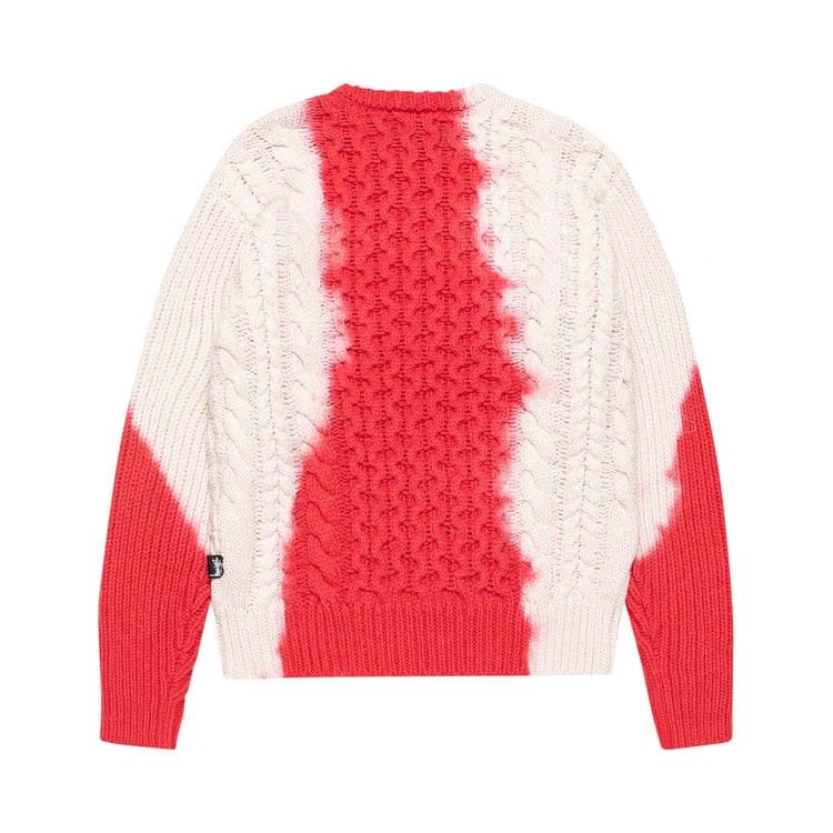 Stussy Tie Dye Fisherman Sweater Red