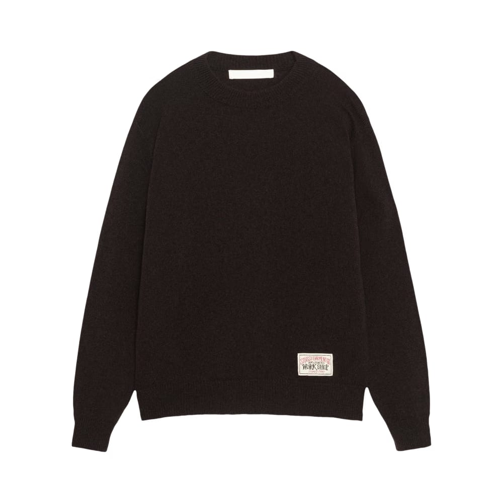 Stussy x Our Legacy Work Shop Knitted Roundneck Sweater Dark Brown Surfman