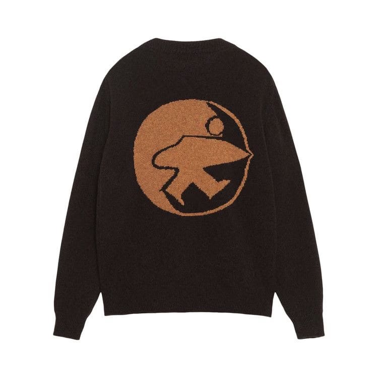 Stussy x Our Legacy Work Shop Knitted Roundneck Sweater Dark Brown Surfman