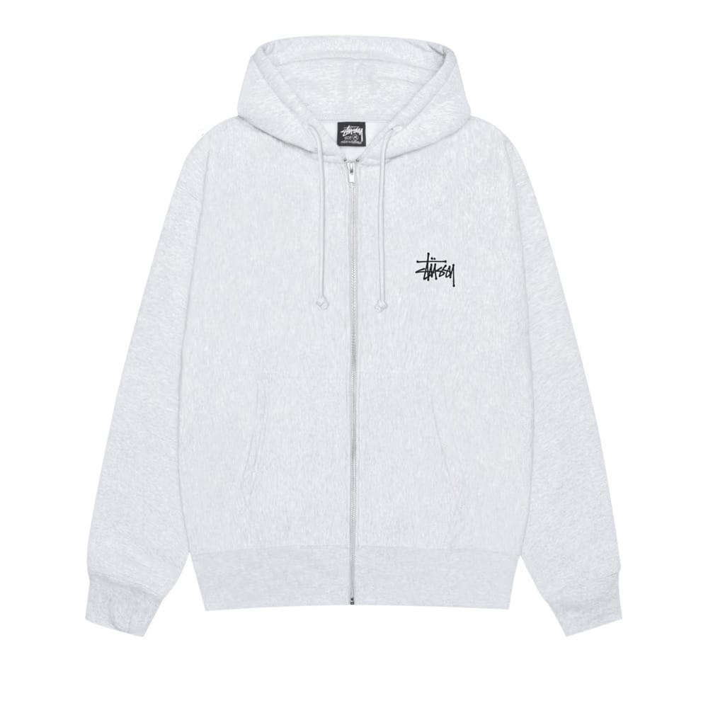 Stussy Big & Meaty Zip Hoodie Ash Heather