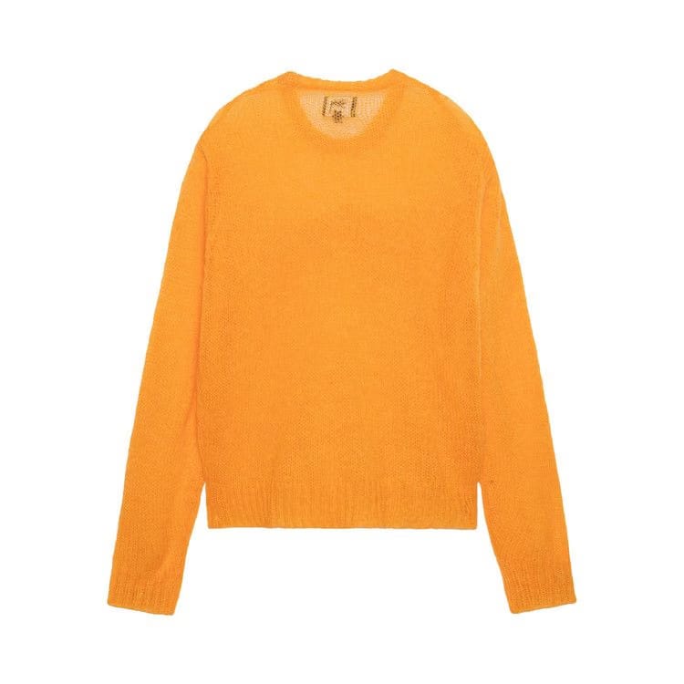 Stussy Loose Knit Logo Sweater Orange