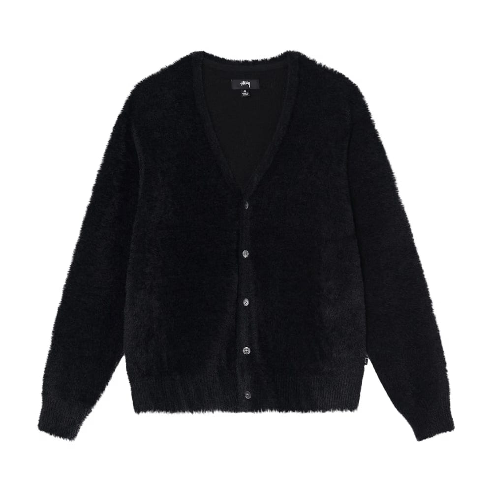 Stussy Shaggy Cardigan Black