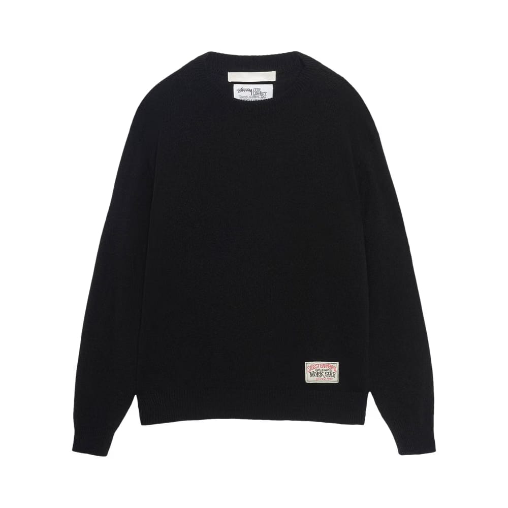 Stussy x Our Legacy Work Shop Knitted Roundneck Sweater Black Surfman